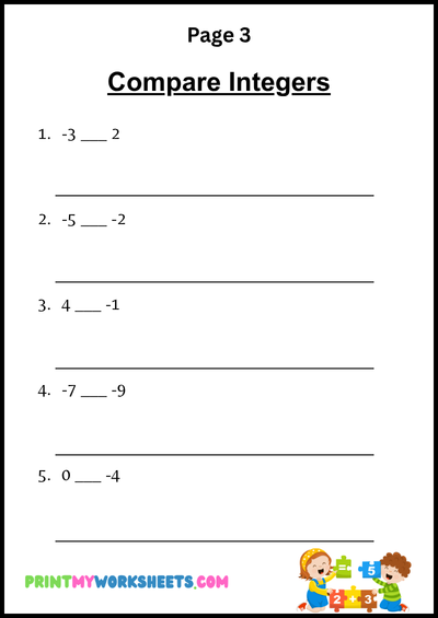 7th Grade Integers And Number Line Worksheet | Free Downloadable PDF 4 7th Grade Integers And Number Line Worksheet | Free Downloadable PDF - Image 4