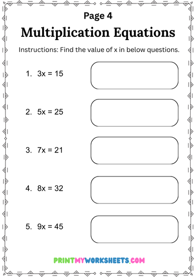 8th grade linear equations one variable worksheet | Free Downloadable PDF 5 8th grade linear equations one variable worksheet | Free Downloadable PDF - Image 5
