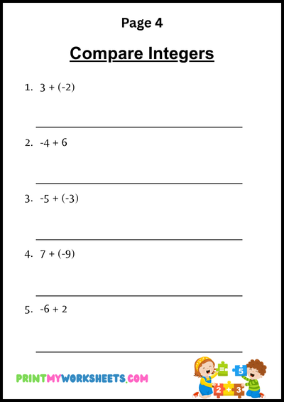 7th Grade Integers And Number Line Worksheet | Free Downloadable PDF 5 7th Grade Integers And Number Line Worksheet | Free Downloadable PDF - Image 5