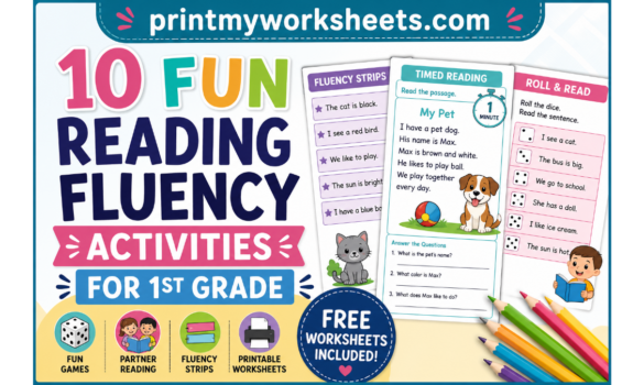 10 fun reading fluency activities for 1st grade with free printable worksheets preview