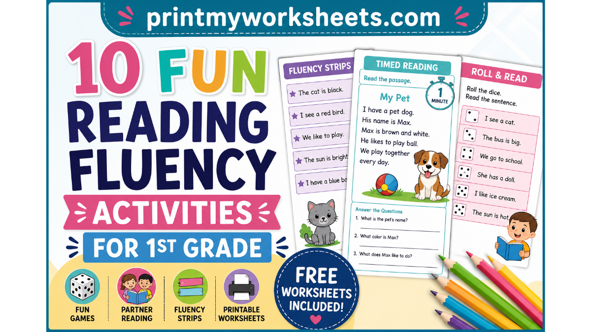 10 fun reading fluency activities for 1st grade with free printable worksheets preview
