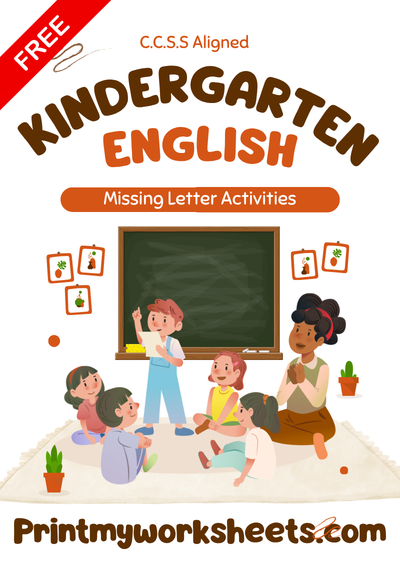Kindergarten Missing Letter Worksheets PDF
