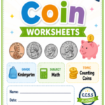 Kindergarten Counting Coins Worksheet