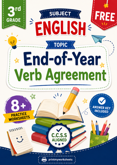 3rd Grade End Year Subject Verb Agreement Worksheets