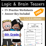 6th Grade Math Olympiad Brain Teasers Worksheets