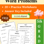 5th Grade Spring Math Word Problems Worksheets