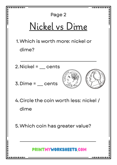 1st Grade Compare Coin Values Worksheets | Free Downloadable PDF 3 1st Grade Compare Coin Values Worksheets | Free Downloadable PDF - Image 3