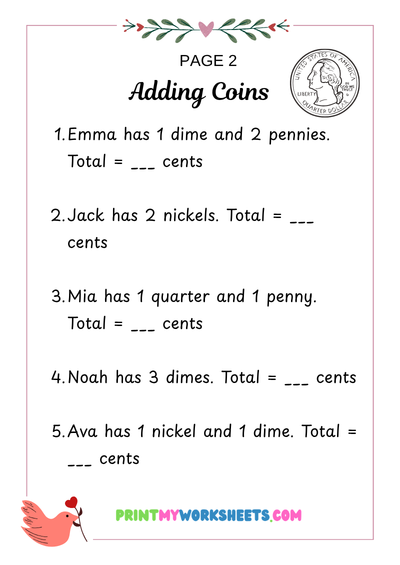 2nd Grade Money Word Problems Worksheets | Free Downloadable PDF 3 2nd Grade Money Word Problems Worksheets | Free Downloadable PDF - Image 3