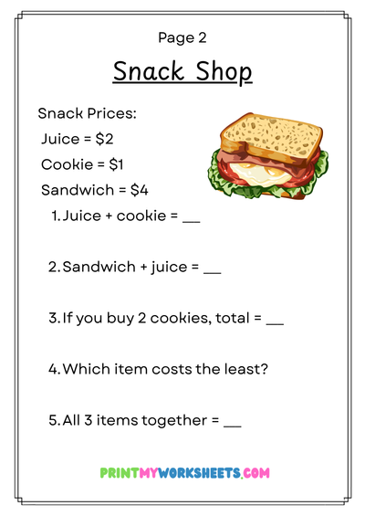 3rd Grade Money Store Simulations Worksheets | Free Downloadable PDF 3 3rd Grade Money Store Simulations Worksheets | Free Downloadable PDF - Image 3