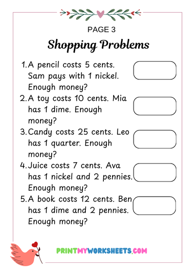 2nd Grade Money Word Problems Worksheets | Free Downloadable PDF 4 2nd Grade Money Word Problems Worksheets | Free Downloadable PDF - Image 4