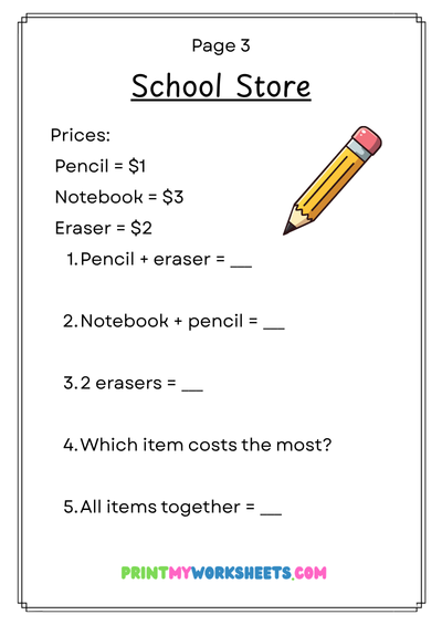 3rd Grade Money Store Simulations Worksheets | Free Downloadable PDF 4 3rd Grade Money Store Simulations Worksheets | Free Downloadable PDF - Image 4