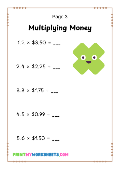 4th Grade Decimal Money Operations Worksheets | Free Downloadable PDF 4 4th Grade Decimal Money Operations Worksheets | Free Downloadable PDF - Image 4