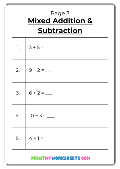 1st Grade Addition Subtraction Review Worksheets | Free Downloadable PDF 4 1st Grade Addition Subtraction Review Worksheets | Free Downloadable PDF - Image 4