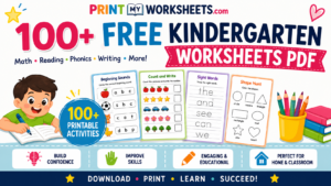 100+ Free Kindergarten Worksheets PDF Every Parent & Teacher Needs