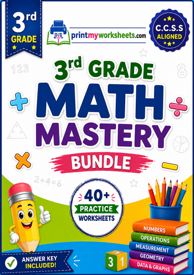 3rd Grade Math Mastery Bundle Worksheets