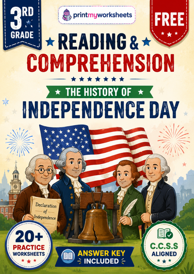 3rd Grade Independence Day Reading Comprehension | Free Downloadable PDF 1 3rd Grade Independence Day Reading Comprehension