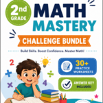2nd Grade Back to School Nouns Verbs Adjectives | Free Downloadable PDF 6 2nd Grade Math Mastery Challenge Bundle Worksheets
