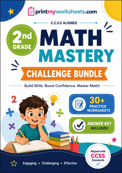 2nd Grade Math Mastery Challenge Bundle Worksheets
