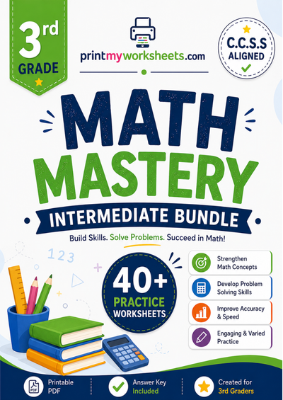 3rd Grade Math Mastery Intermediate Bundle