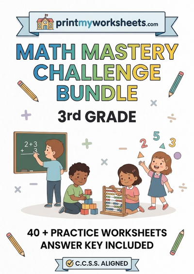 3rd Grade Math Mastery Challenge Bundle