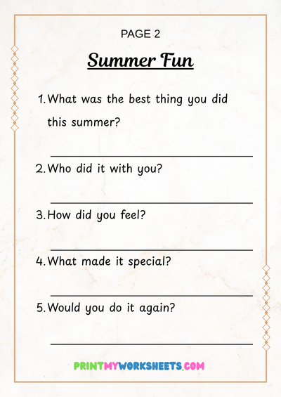 3rd Grade Back to School Summer Vacation Writing | Free Downloadable PDF 3 3rd Grade Back to School Summer Vacation Writing | Free Downloadable PDF - Image 3