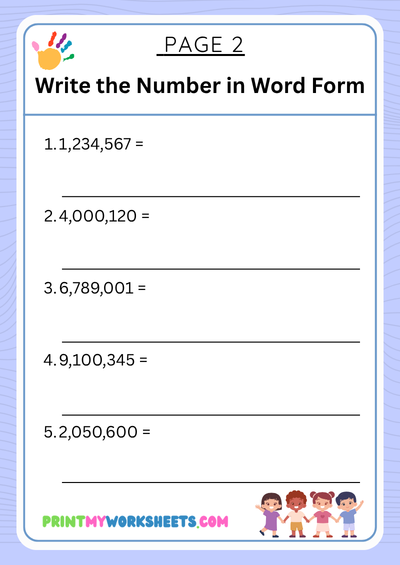 4th Grade Place Value to Millions Worksheets PDF | Free Downloadable PDF 3 4th Grade Place Value to Millions Worksheets PDF | Free Downloadable PDF - Image 3