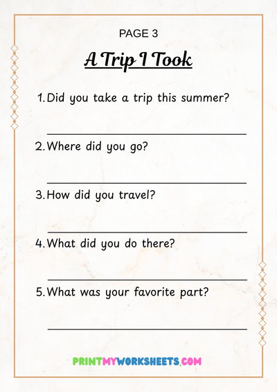 3rd Grade Back to School Summer Vacation Writing | Free Downloadable PDF 4 3rd Grade Back to School Summer Vacation Writing | Free Downloadable PDF - Image 4