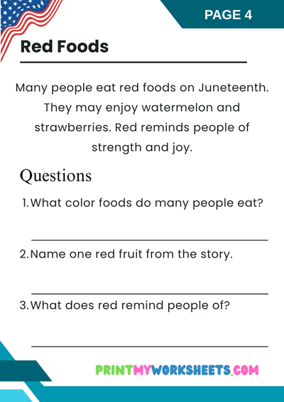 1st Grade Juneteenth Reading Comprehension | Free Downloadble PDF 5 1st Grade Juneteenth Reading Comprehension | Free Downloadble PDF - Image 5