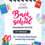 4th Grade Decimal Money Operations Worksheets | Free Downloadable PDF 6 4th Grade Back to School Grammar Worksheets