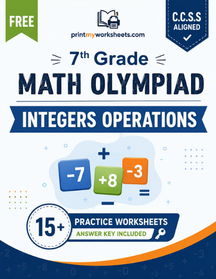 7th Grade Olympiad Integers Operations Worksheets
