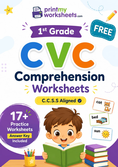 1st Grade CVC Comprehension Worksheets