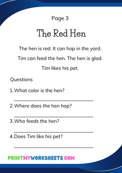 1st Grade CVC Comprehension Worksheets | Free Downloadable PDF 4 1st Grade CVC Comprehension Worksheets | Free Downloadable PDF - Image 4