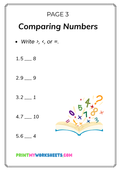 Kindergarten Comparing Numbers Worksheets | Free Downloadable PDF 4 Kindergarten Comparing Numbers Worksheets | Free Downloadable PDF - Image 4