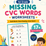 1st Grade Missing CVC Words Worksheets