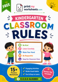 Kindergarten Classroom Rules Printable Worksheets