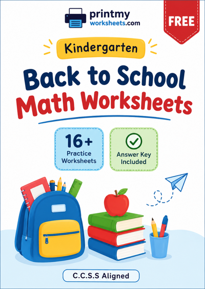 Kindergarten Back to School Math Worksheets