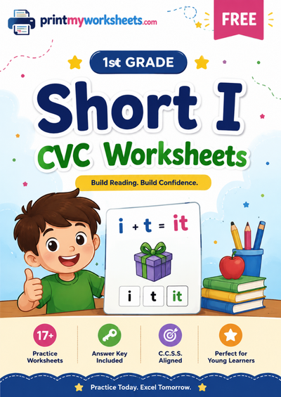 1st Grade Short I CVC Worksheets