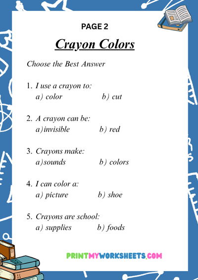Kindergarten School Supplies Printable Worksheets | Free Downloadable PDF 3 Kindergarten School Supplies Printable Worksheets | Free Downloadable PDF - Image 3