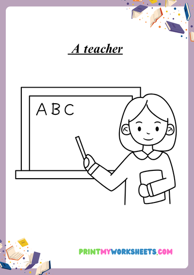 Kindergarten Back to School Coloring Worksheets | Free Downloadable PDF 4 Kindergarten Back to School Coloring Worksheets | Free Downloadable PDF - Image 4