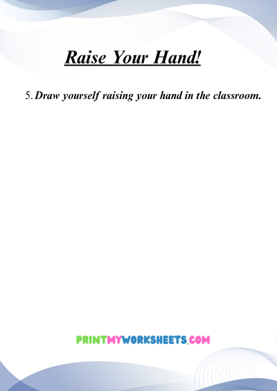 Kindergarten Classroom Rules Printable Worksheets | Free Downloadable PDF 4 Kindergarten Classroom Rules Printable Worksheets | Free Downloadable PDF - Image 4