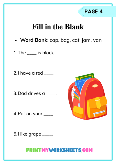 1st Grade Short A CVC Worksheets | Free Downloadable PDF 5 1st Grade Short A CVC Worksheets | Free Downloadable PDF - Image 5