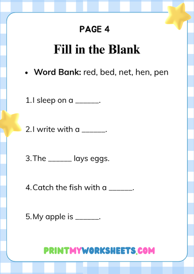 1st Grade Short E CVC Worksheets | Free Downloadable PDF 5 1st Grade Short E CVC Worksheets | Free Downloadable PDF - Image 5