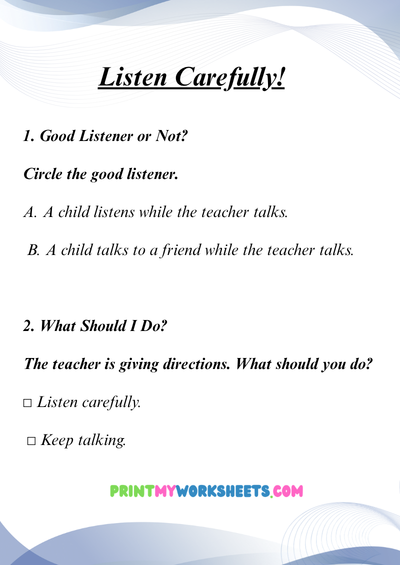 Kindergarten Classroom Rules Printable Worksheets | Free Downloadable PDF 5 Kindergarten Classroom Rules Printable Worksheets | Free Downloadable PDF - Image 5