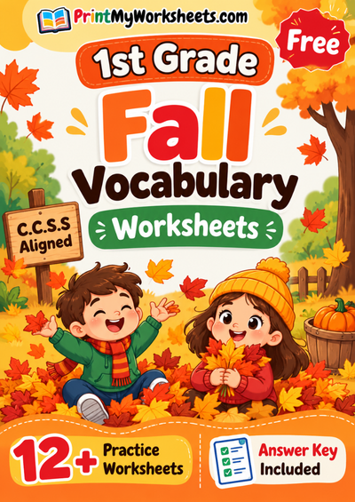 1st Grade Fall Vocabulary Worksheets