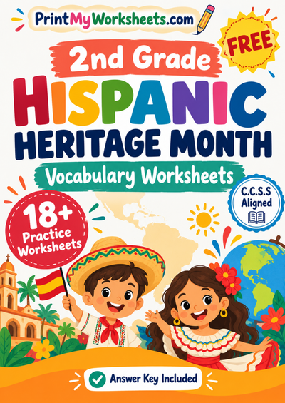 2nd Grade Hispanic Heritage Vocabulary Worksheets 