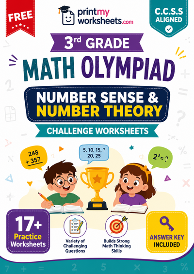 3rd Grade Math Olympiad Number Sense Worksheets
