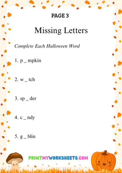 3rd Grade Halloween Spelling Worksheets | Free Downloadable PDF 4 3rd Grade Halloween Spelling Worksheets | Free Downloadable PDF - Image 4