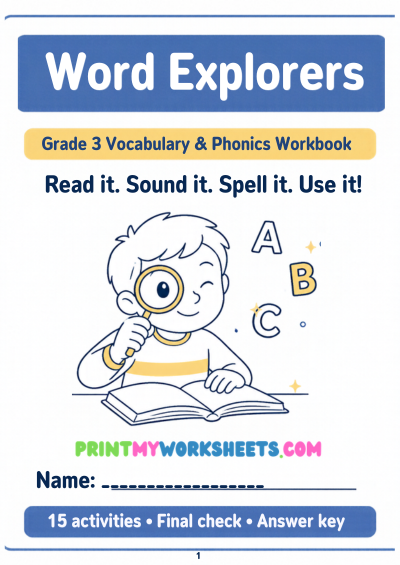 3rd Grade Word Explorers Vocabulary Worksheets