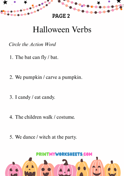 1st Grade Halloween Grammar Worksheets | Free Downloadable PDF 3 1st Grade Halloween Grammar Worksheets | Free Downloadable PDF - Image 3