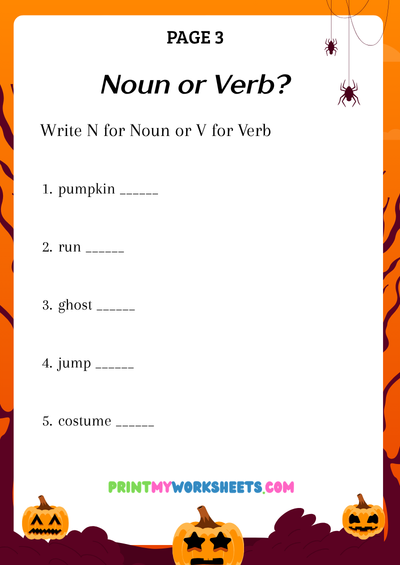 2nd Grade Halloween Parts of Speech Worksheets | Free Downloadable PDF 4 2nd Grade Halloween Parts of Speech Worksheets | Free Downloadable PDF - Image 4